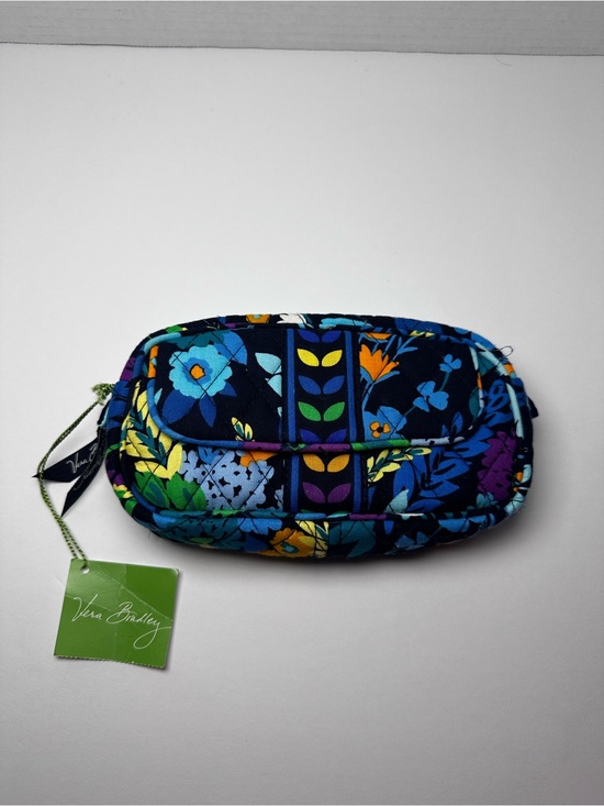 Vera Bradley Handbags - Vera Bradley Navy Floral Quilted Cosmetic Case with Multicolor Blooms